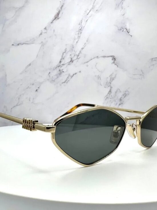 ✨ Miu Miu Geometric Gold Sunglasses ✨ main image 10